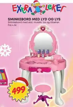 Extra Leker SMINKEBORD MED LYD OG LYS, NOK 499 tilbud