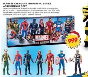 Extra Leker MARVEL AVENGERS TITAN HERO SERIES ACTIONFIGUR SETT, NOK 999 tilbud