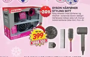 Extra Leker DYSON HÅRFØNER STYLING SETT, NOK 399 tilbud