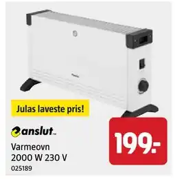 Jula Varmeovn 2000 W 230 V, NOK 199 tilbud
