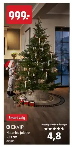 Naturtro juletre 210 cm, NOK 999