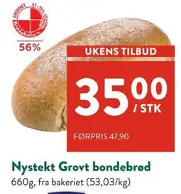 Jacobs Nystekt Grovt bondebrød, NOK 35 tilbud