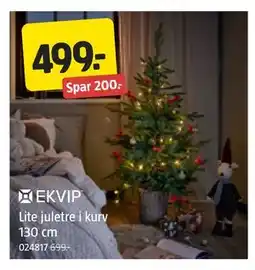 Jula Lite juletre i kurv 130 cm, NOK 499 tilbud