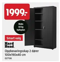 Jula Oppbevaringsskap 2 dører 100x190x40 cm, NOK 1999 tilbud