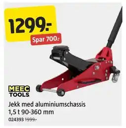 Jula Jekk med aluminiumschassis 1,5 t 90-360 mm, NOK 1299 tilbud