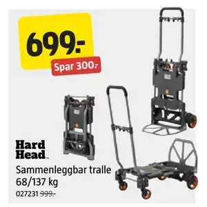 Jula Sammenleggbar tralle 68/137 kg, NOK 699 tilbud