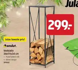 Jula Vedstativ 34x111x34 cm, NOK 299 tilbud
