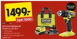 Jula Drill med tilbehørssett 54 Nm 2,0 Ah 18 V, NOK 1499 tilbud