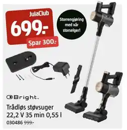 Jula Trådløs støvsuger 22,2 V 35 min 0,55 l, Medlemspris tilbud