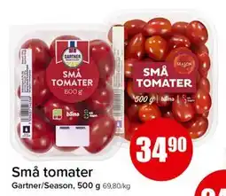 Spar Små tomater, NOK 34.9 tilbud