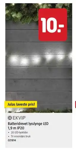 Jula Batteridrevet lysslynge LED 1,9 m IP20, NOK 10 tilbud