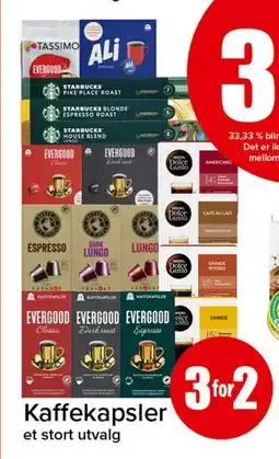Spar Kaffekapsler tilbud