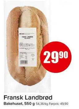 Spar Fransk Landbrød, NOK 29.9 tilbud