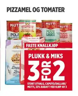 Meny PIZZAMEL OG TOMATER tilbud