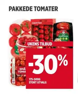 Meny PAKKEDE TOMATER tilbud