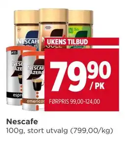 Meny Nescafe, NOK 79.9 tilbud