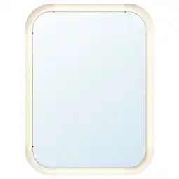 IKEA Storjorm Speil med integrert belysning, hvit, 80x60 cm tilbud