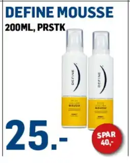 Price Lagerbutikk Define Mousse tilbud