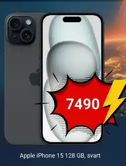 POWER Apple iPhone 15 128 GB, svart tilbud