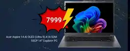 POWER Acer Aspire 14 AI OLED (Ultra 5) A14-52M- 55CP 14" Copilot+ PC tilbud