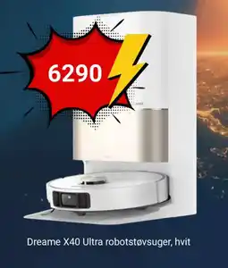 POWER Dreame X40 Ultra robotstøvsuger, hvit tilbud