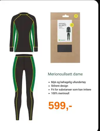 Felleskjøpet Merionoullsett dame tilbud
