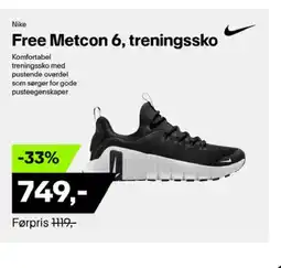 XXL Sport Nike Free Metcon 6, treningssko tilbud