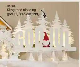 Europris Skog med nisse og god jul, NOK 199 tilbud