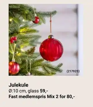 Europris Julekule, Medlemspris tilbud