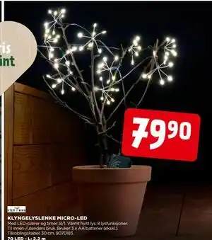 jem & fix KLYNGELYSLENKE MICRO-LED, NOK 79.9 tilbud