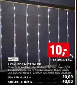 jem & fix LYSKJEDE MICRO-LED tilbud