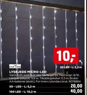 jem & fix LYSKJEDE MICRO-LED tilbud