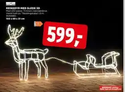 jem & fix REINSDYR MED SLEDE 3D, NOK 599 tilbud