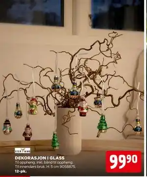 jem & fix DEKORASJON I GLASS, NOK 99.9 tilbud