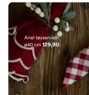 Kid Interiør Ariel tøyserviett ø40 cm, NOK 129.9 tilbud
