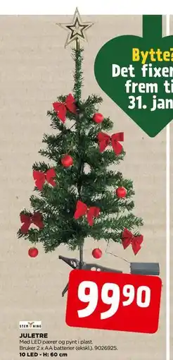 jem & fix JULETRE, NOK 99.9 tilbud