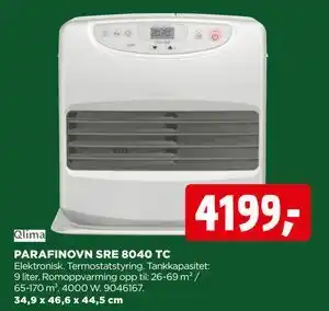 jem & fix PARAFINOVN SRE 8040 TC, NOK 4199 tilbud