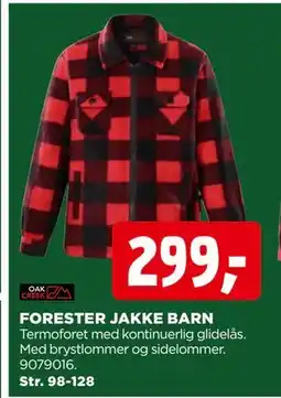 jem & fix FORESTER JAKKE BARN, NOK 299 tilbud