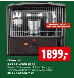 jem & fix PARAFINOVN R236, NOK 1899 tilbud