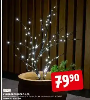 jem & fix PYNTEGREN MICRO-LED, NOK 79.9 tilbud