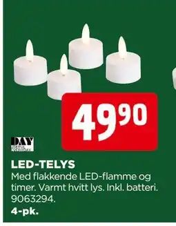 jem & fix LED-TELYS, NOK 49.9 tilbud