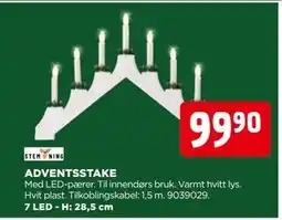 jem & fix ADVENTSSTAKE, NOK 99.9 tilbud