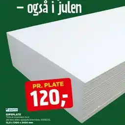 jem & fix GIPSPLATE, NOK 120 tilbud