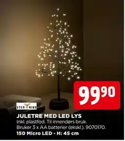 jem & fix JULETRE MED LED LYS, NOK 99.9 tilbud
