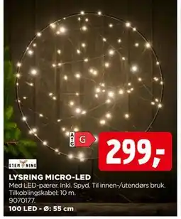 jem & fix LYSRING MICRO-LED, NOK 299 tilbud