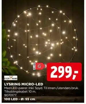 jem & fix LYSRING MICRO-LED, NOK 299 tilbud