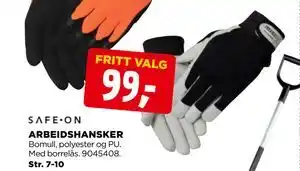 jem & fix ARBEIDSHANSKER, NOK 99 tilbud