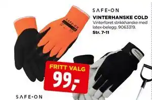 jem & fix VINTERHANSKE COLD, NOK 99 tilbud
