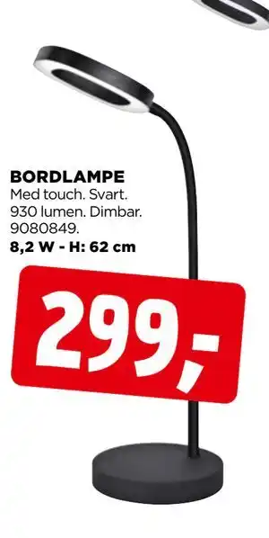 jem & fix BORDLAMPE, NOK 299 tilbud