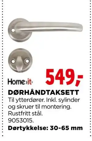 jem & fix DØRHÅNDTAKSETT, NOK 549 tilbud
